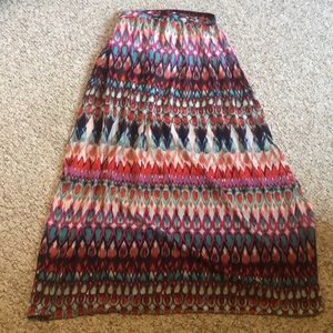 Sheer maxi skirt with mini underlay